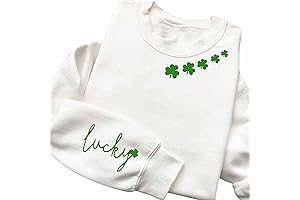 St. Patrick's Day Embroidered Sweatshirt: Wear the Luck of the Irish