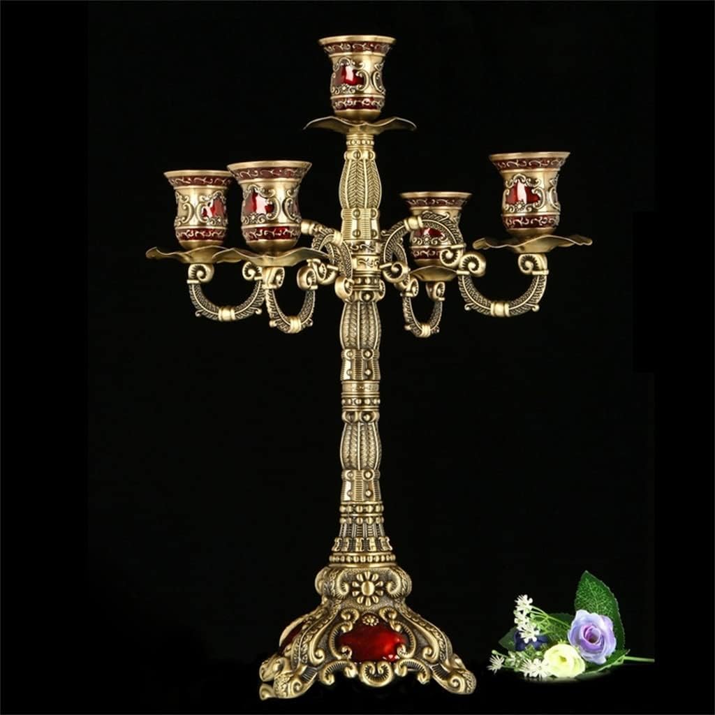 European Retro Home Hotel Wedding Romantic Candlelight Dinner Alloy Candlestick Gift