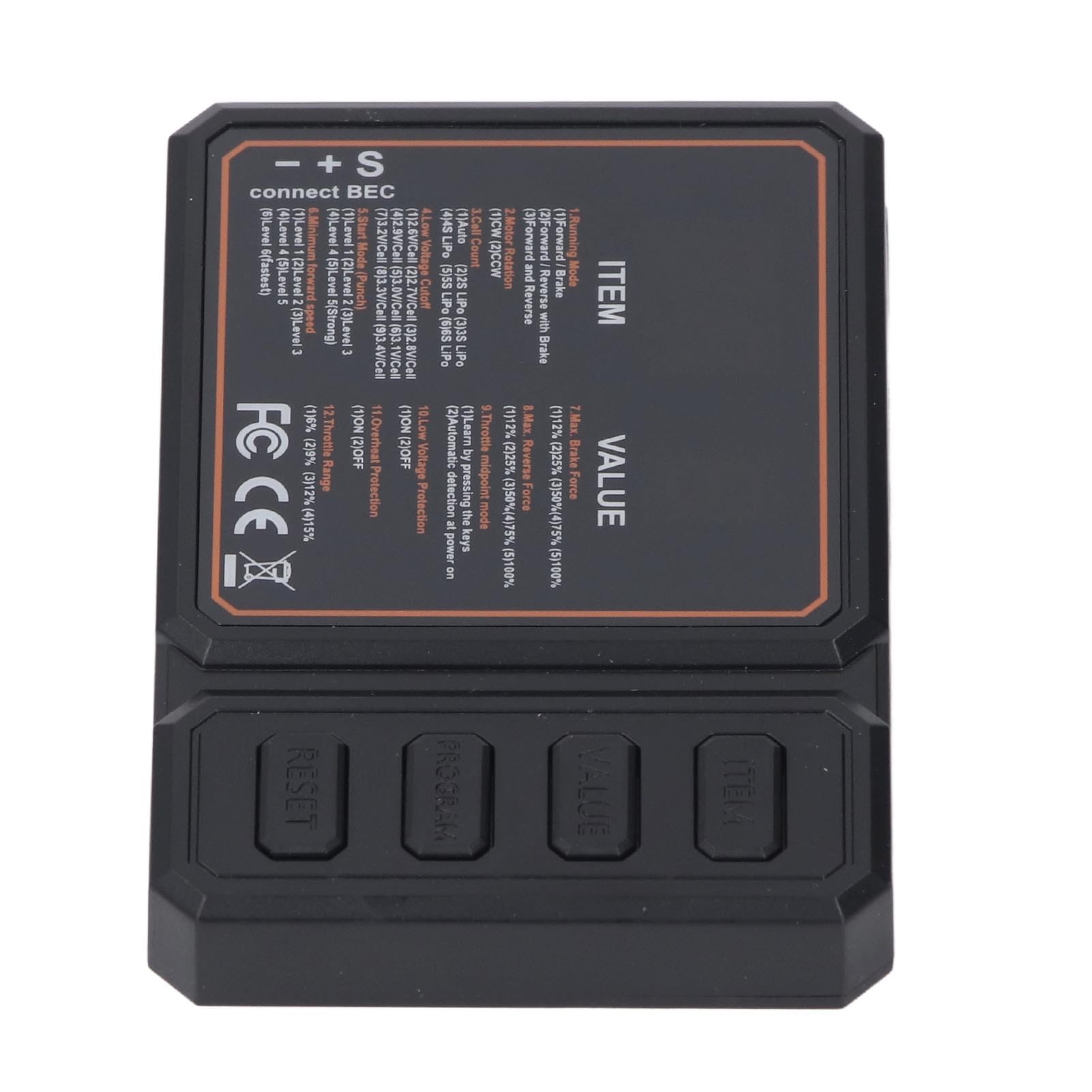 RC Brushless ESC Programming Card User Friendly Convenient Operation Enhanced Control for Axial SCX10 MST CFX EX86100 RC Boats Plastic Durable Accessory