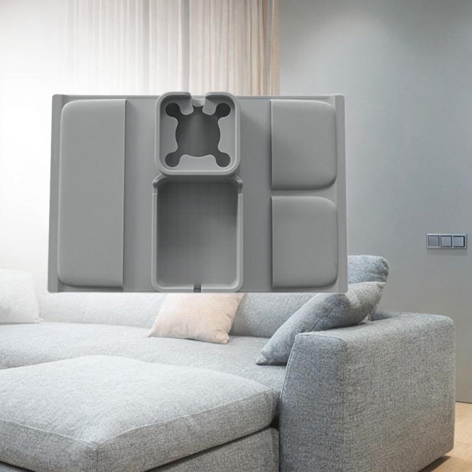 ソファ 大きい ドリンクホルダー付き グレー