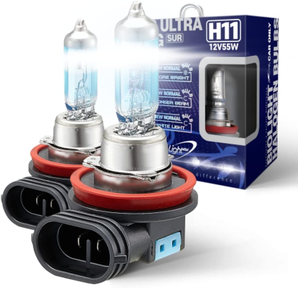 H11 Super Ultra Racing Longer beam for highway Headlight Bulb, 2 pack