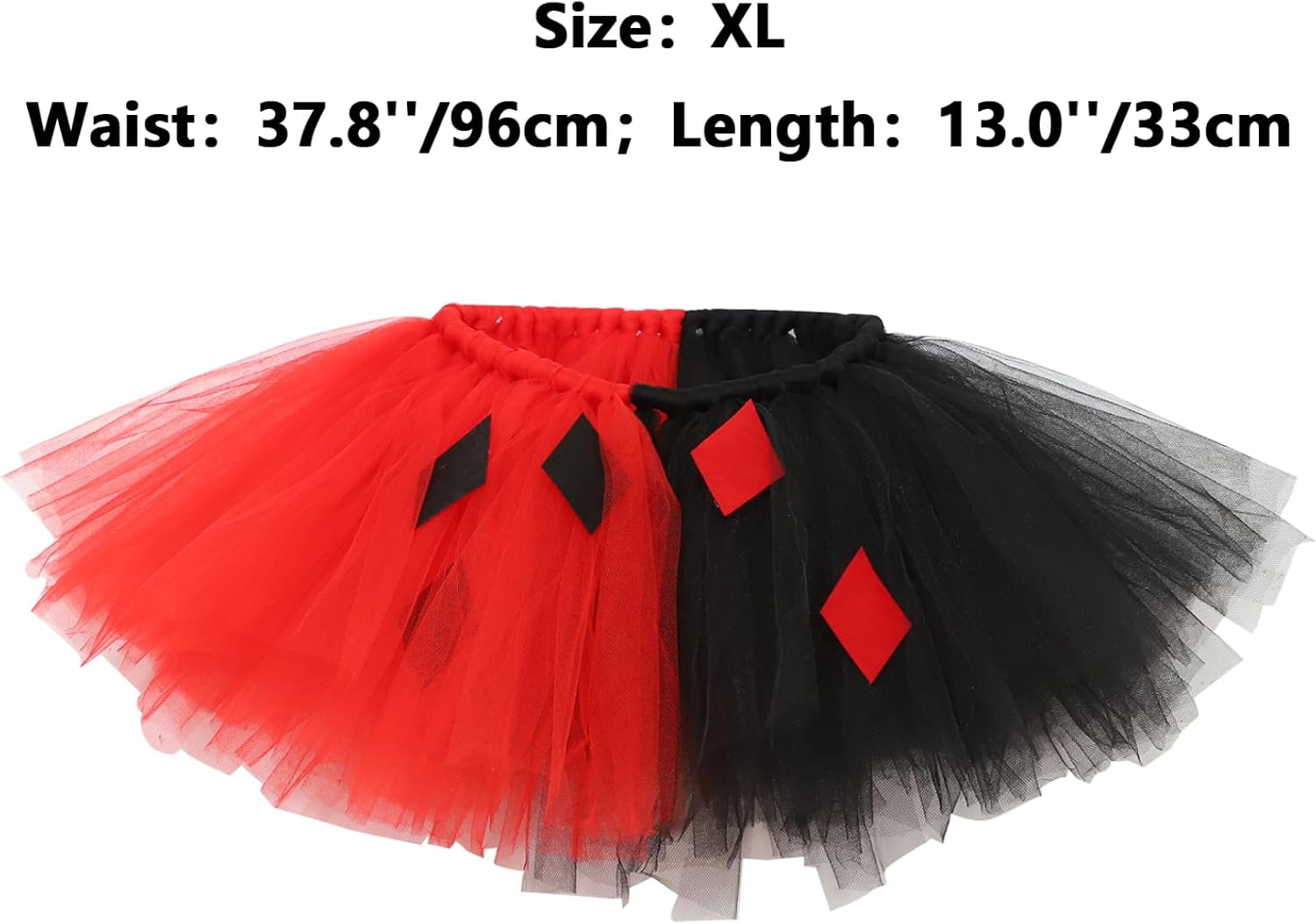 Jugaoge Girls Cute Tutu Mesh Skirt Self-Tied Ribbons with Clown Headband for Halloween Themed Party Role Play