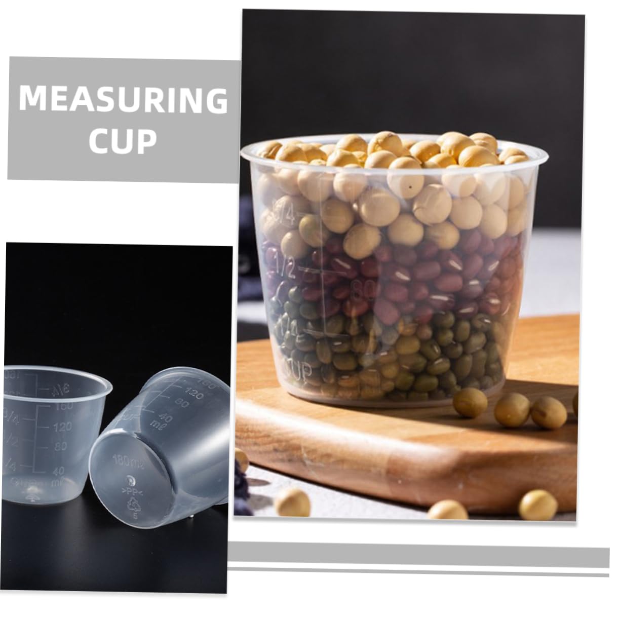 TOPBATHY 48 Piezas Taza Medidora para Olla Arrocera Taza para Hornear Taza De Control De Porciones Vaso Medidor De Escala Cuchara Medidora De Arroz Vaso Medidor Graduado Páginas
