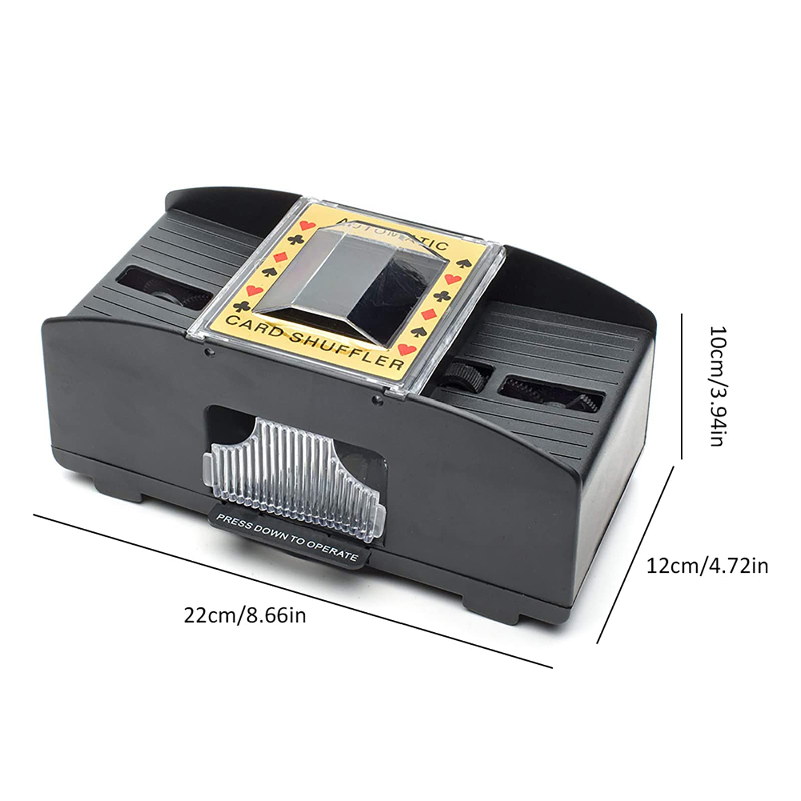 FAMKIT - Mezclador automático de Cartas de póker con 1 a 2 Juegos - Mezclador eléctrico a Pilas para casa, Fiestas, Clubes