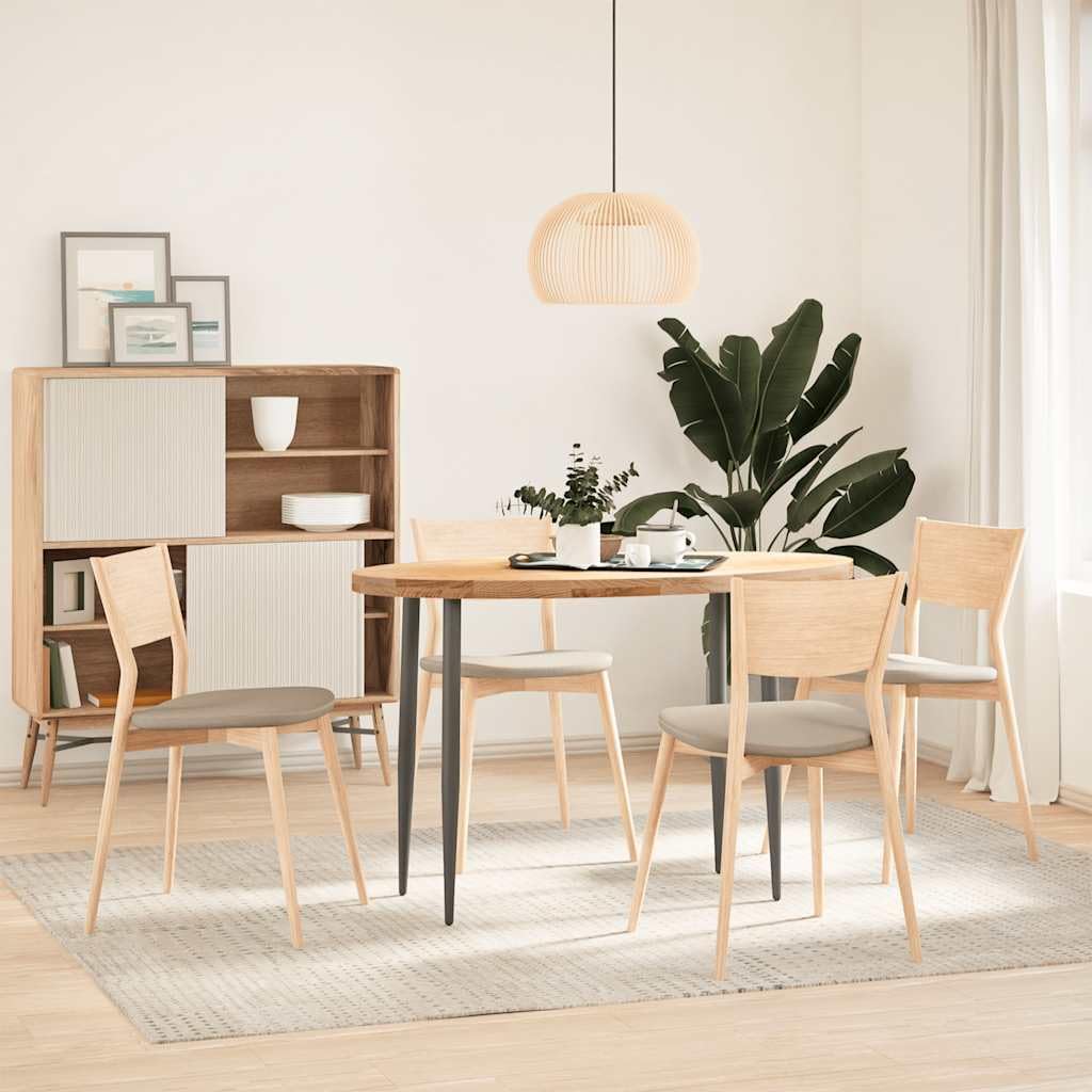 Tischplatte Massivholz Eiche 120x60x4 cm Oval Arbeitsplatte Holzplatte Robustes Möbel Brett für Küche Büro Wohnzimmer DIY Ersatz Zubehör zum Bauen und Renovieren