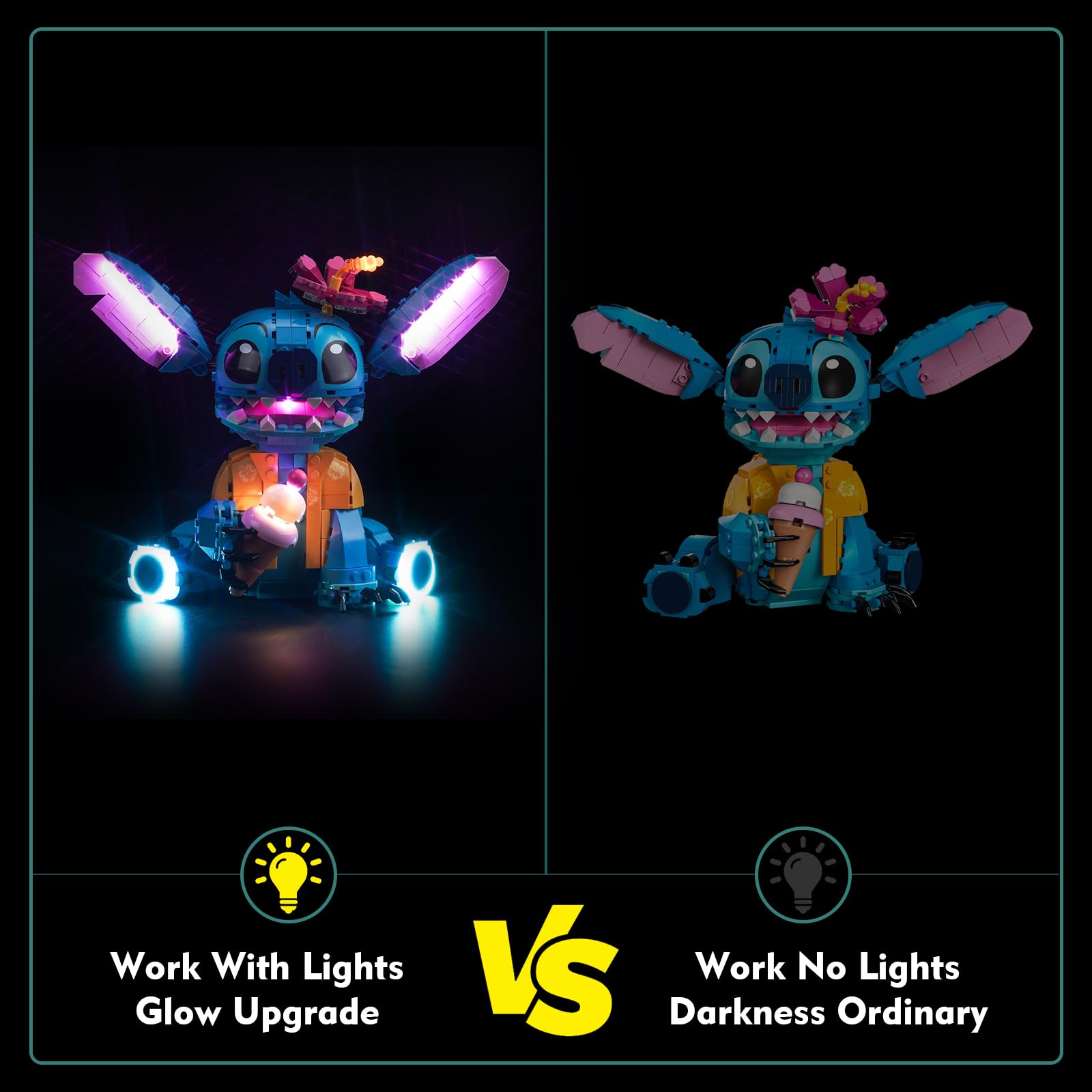 Light Kit for Lego Stitch Lighting Set for Lego 43249 Disney Stitch - Not Include Models, Just Light Kit (Standard Version) - Image 3