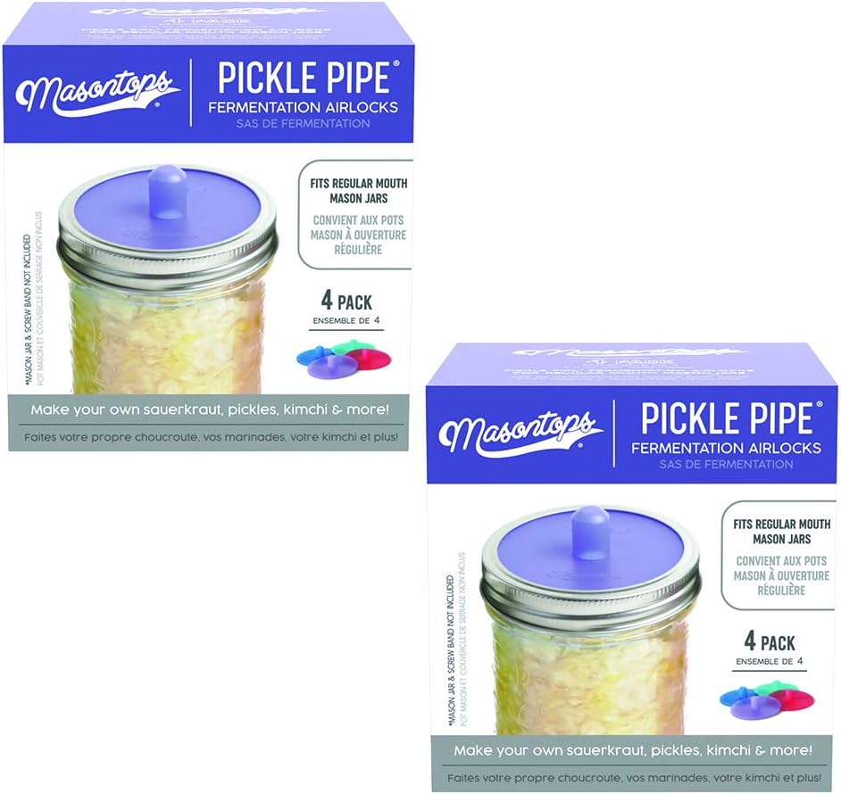 Masontops Pickle Pipes Waterless Airlock Fermentation