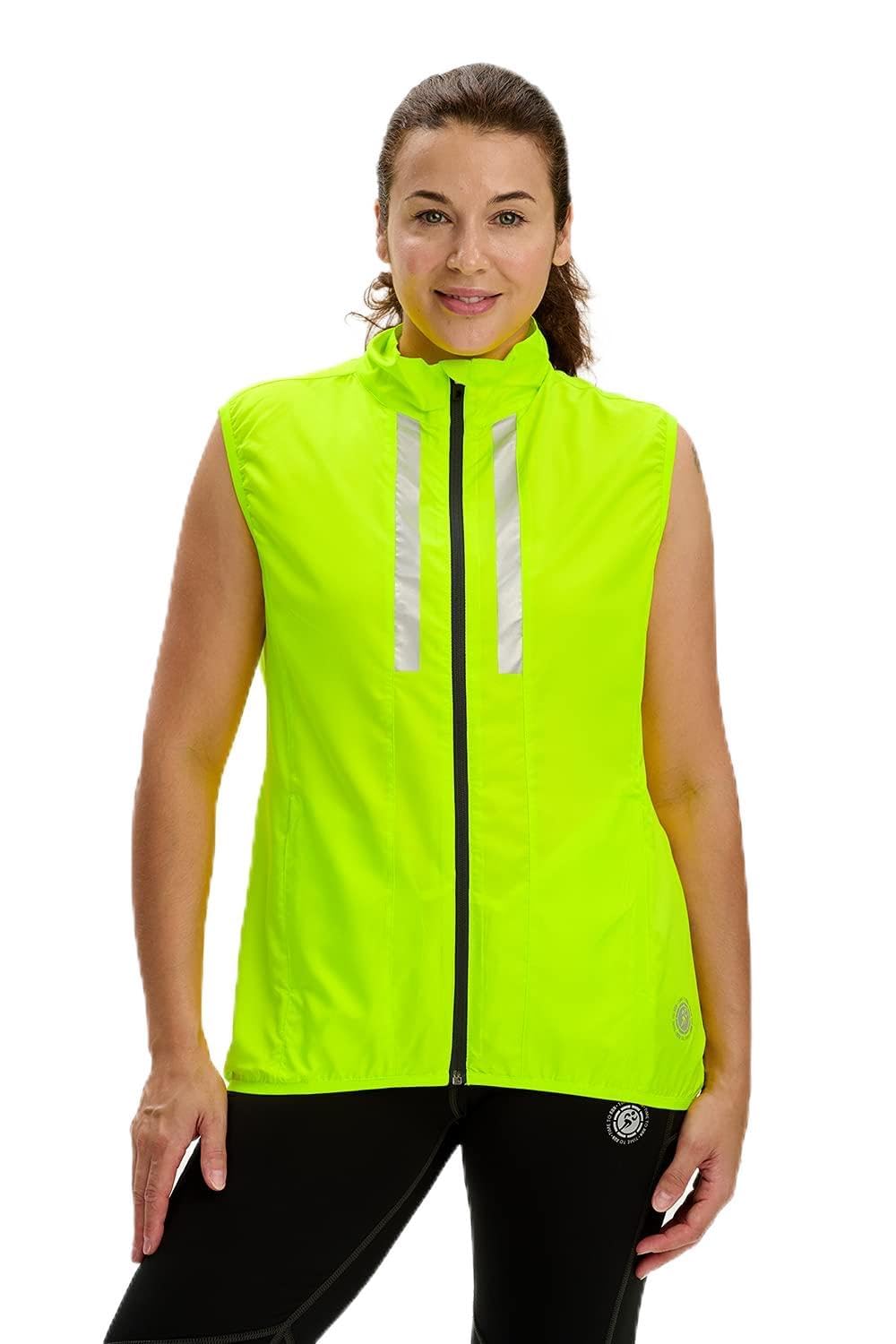 Time To Run Correr Chaleco para Mujer Sin Mangas Ligera Respirable y Resistente al Viento - Ideal Para Jogging Hacer Ejercicio y Ciclismo