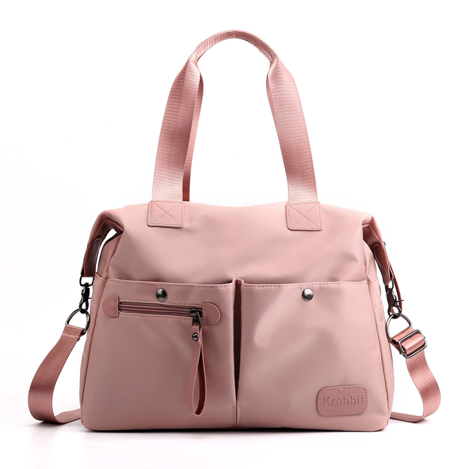 CORIOS Sacs Portés Épaule Nylon Bandoulière Sac Imperméable Messager Grande Capacité Cabas Rose pour Achat Travail Fête Voyage