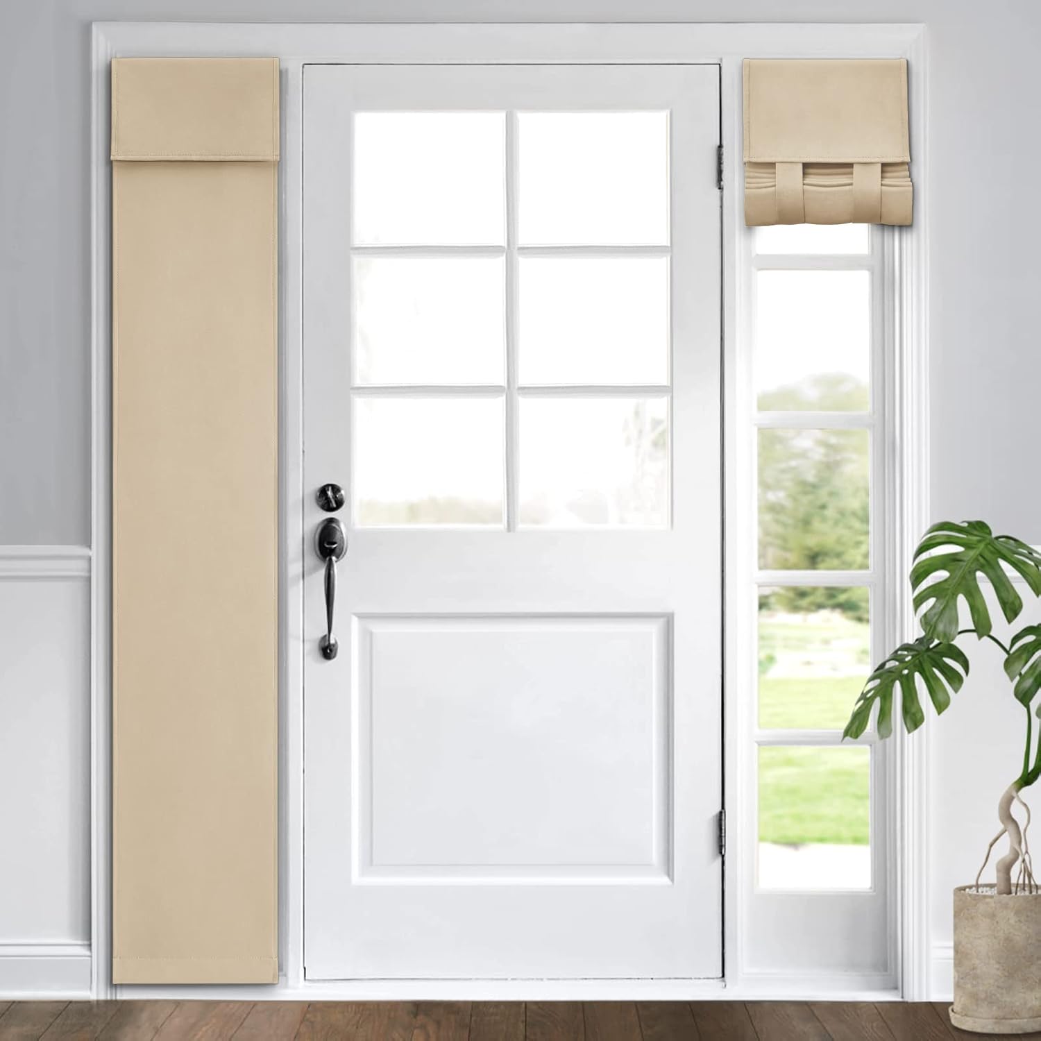 HOMEIDEAS Side Door Window Curtains, Front Door Curtains for Small