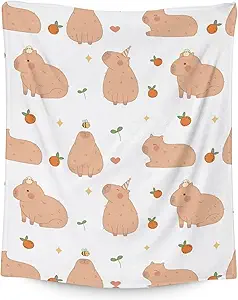 Blanket Gifts - 30"x40" Cute Throw for Kids, Girls - White Soft Fuzzy Blankets for Couch & Office