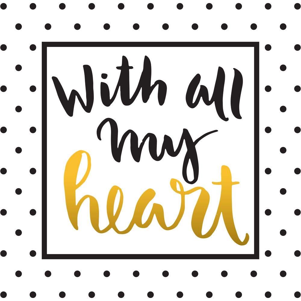 5 Ace with All My Heart Wall Sticker Poster|Size:12x18 inch|Multicolor