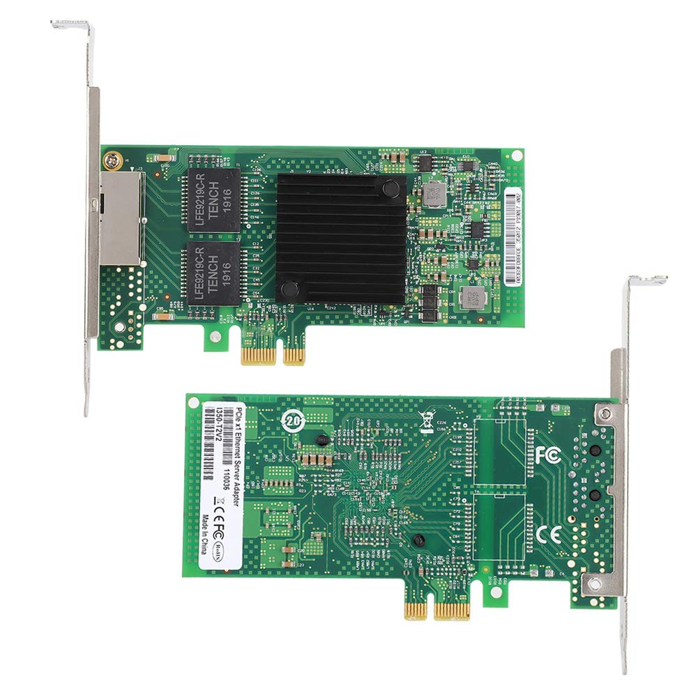 Amazon | PCI-E X1 デュアルポートサーバーネットワークカード ハーフ