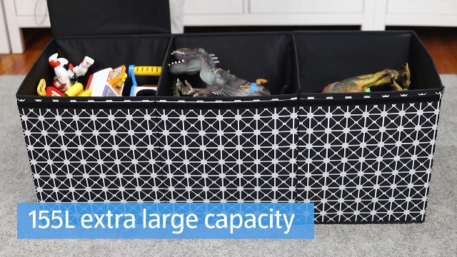 Amazon.com: HOMEMARVEL Large Kids Toy Box with Flip-top Lid