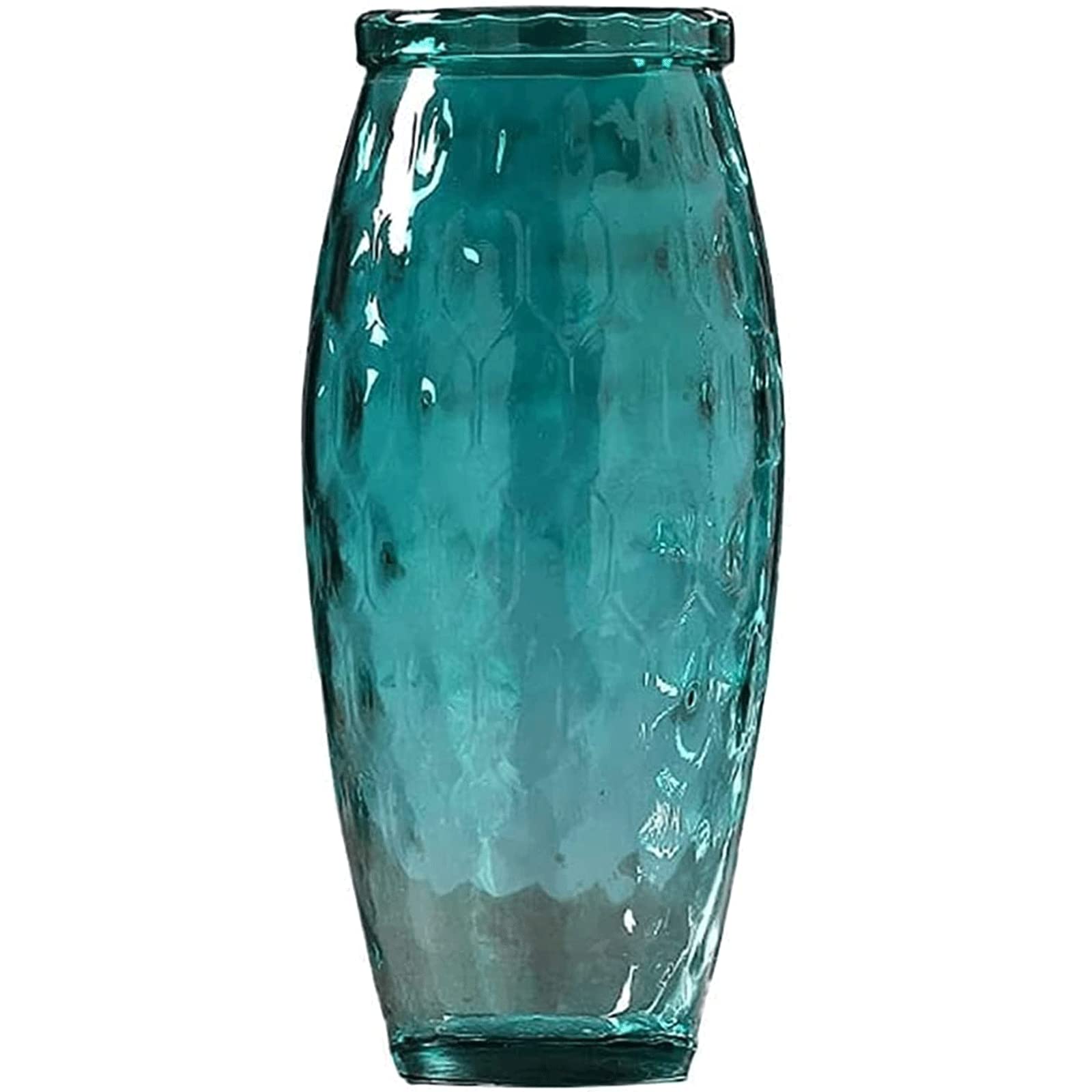 Ngdfgr As Known Fashion The Vase Blue Transparent Glazed Wavepoint Vase Simple Modern Flower Vases Restaurant Dried Flower Arrangement Flower Decoration Decoration