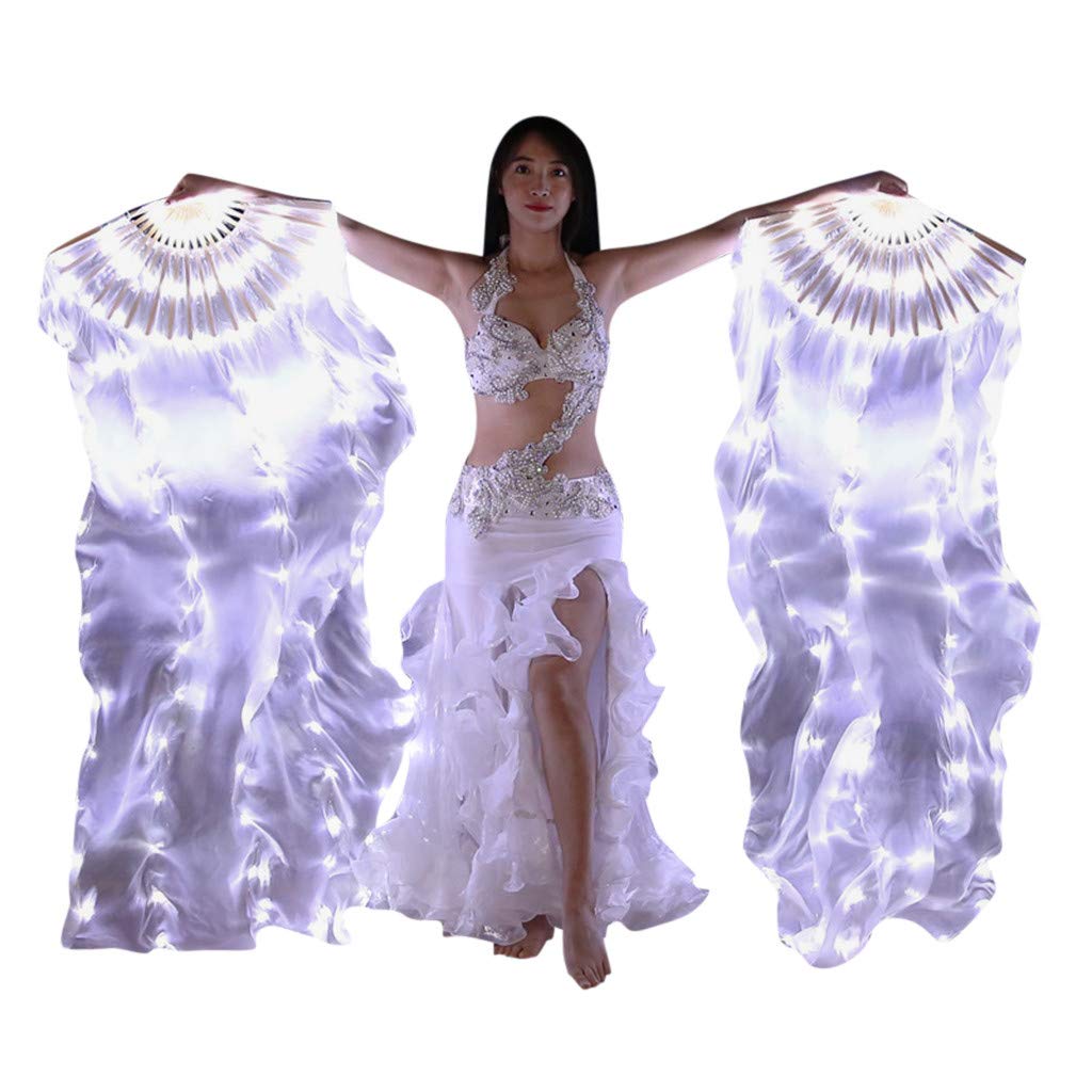 Buy Belly Belly Fans Dance White Dance Activities Led Fans Dance Tools