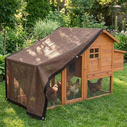 Filet protection solaire anti-UV résistant au vent marron - 6