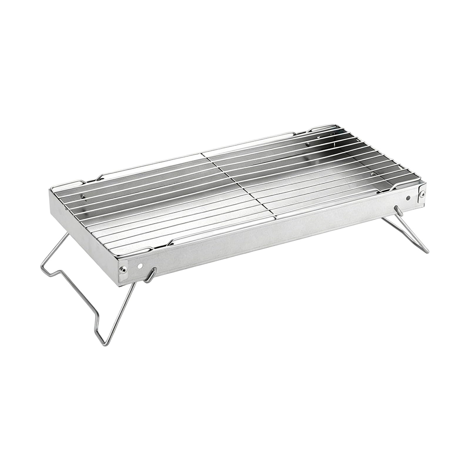 Oxxggkao Space Saving Iron Camp Grills with Nonslip Base for Stable Outdoor Cooking Easy to Carry Cookware for Beach Picnics Use Folding Barbecue Barbecue