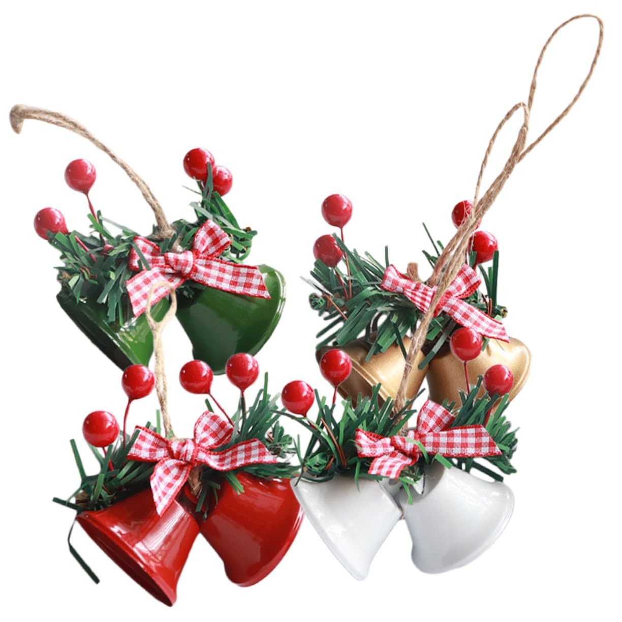 Gatuida 4 Set Decorazioni Natalizie Bellissimi Pendenti Natalizi Addobbi Per L'Albero Di Natale Jingle Bells Decorazione Per Albero Di Natale Campana Per Feste Ornamento Per 4 pezzi * 4