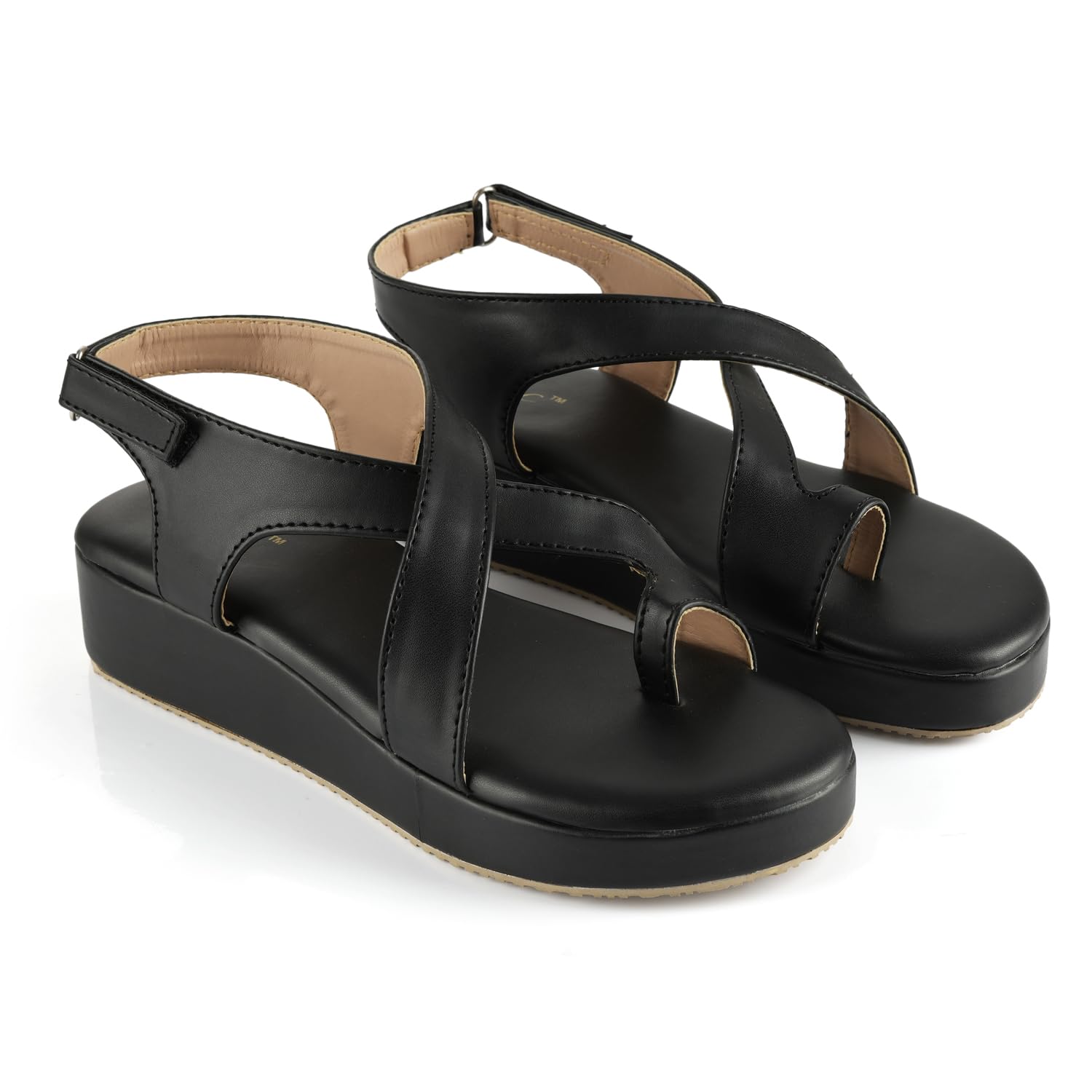 MOSAC Fashion Casual Platform Wedges Heels Sandals With Comfortable Sole Sandal For Womens & Girls (Black, 8) (B0CK4W1B18) Amazon Price History, Amazon Price Tracker