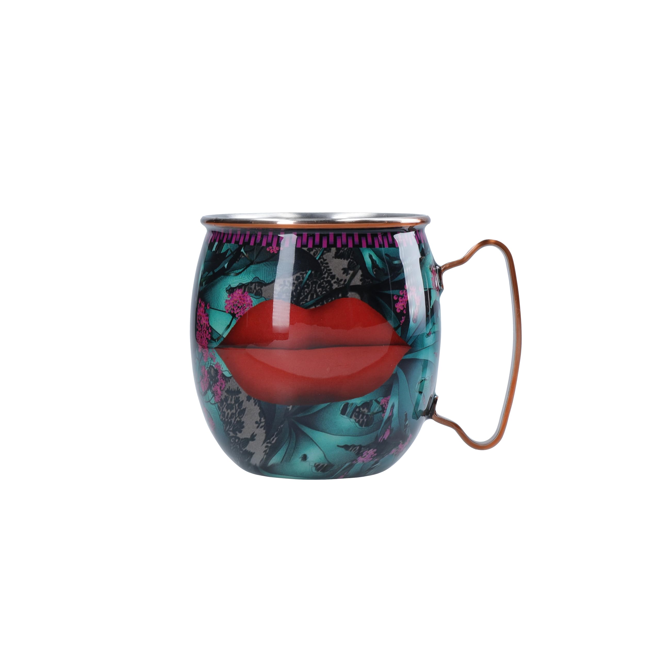 Mikasa X Sarah Arnett Stainless Steel Moscow Mule Mug450MlLip Print from B&Q