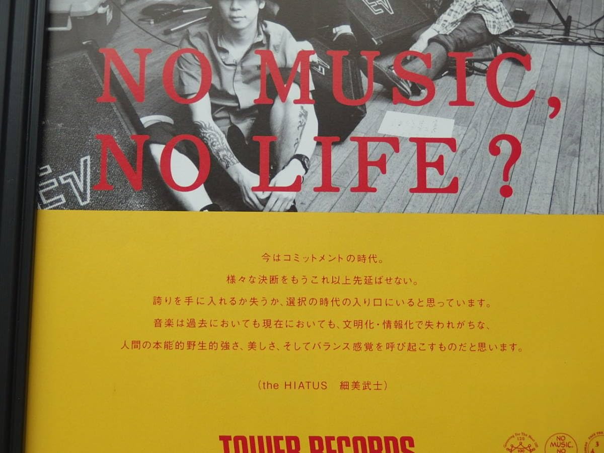 Amazon.co.jp: the HIATUS細美武士 額装 タワレコELLEGARDEN the LOW 