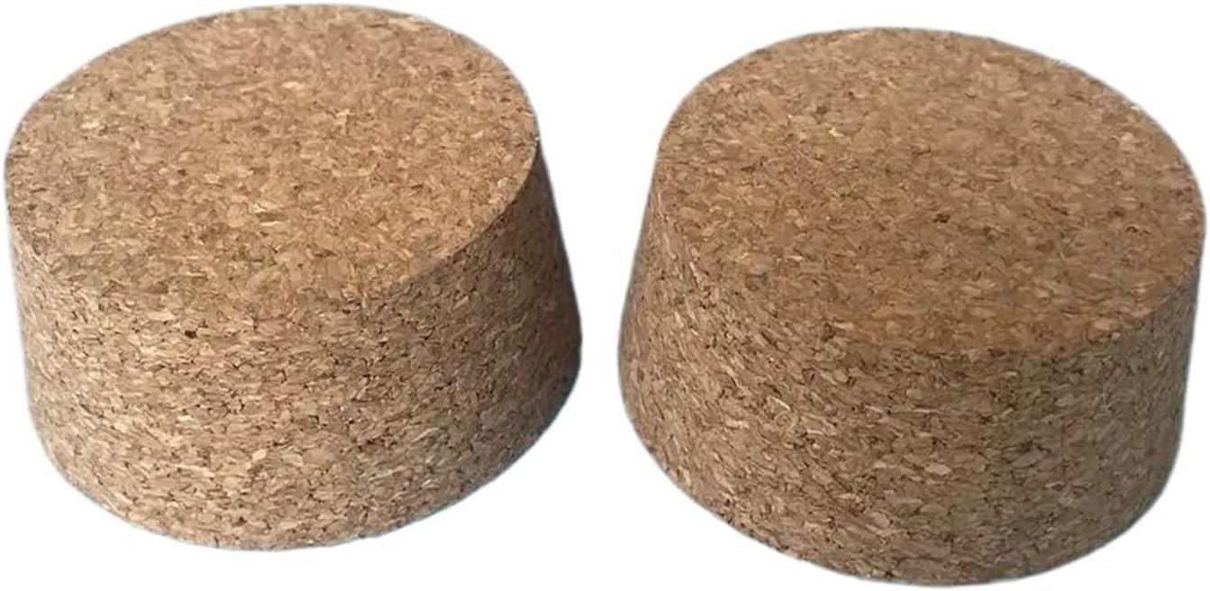 10pcs Top Diameter 32mm to 83mm Wooden Cork Lab Test Tube Plug Essential Oil Pudding Small Glass Bottle Stopper Lids(43x33x35mm)