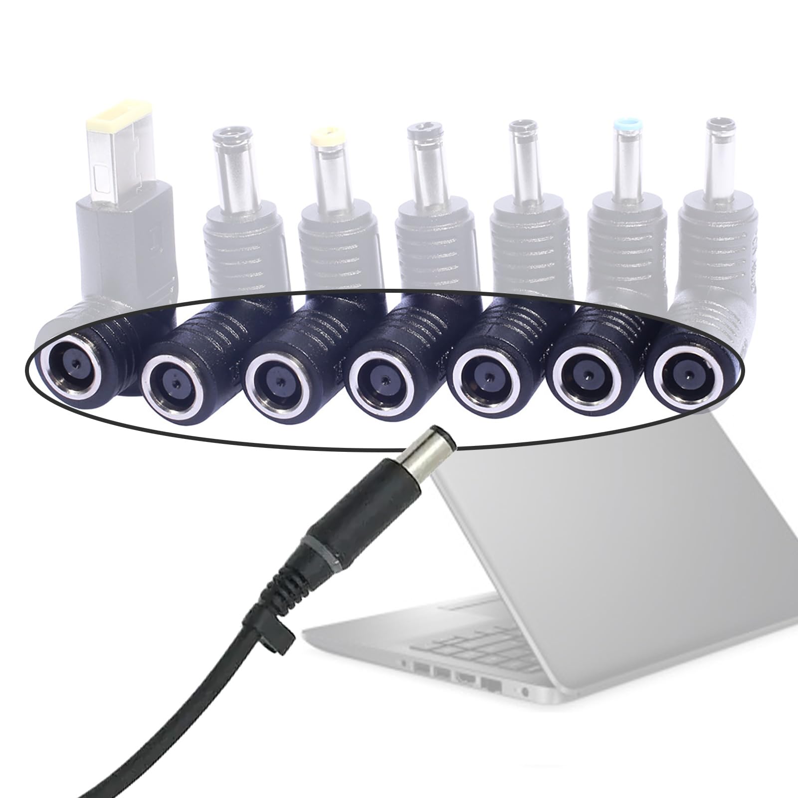 Adattatore di alimentazione del computer portatile 7.4x5.0mm femmina a 4.5x3.0mm/5.5x2.5mm/6.0x3.6mm/5.5x2.1mm maschio connettore presa per computer portatile