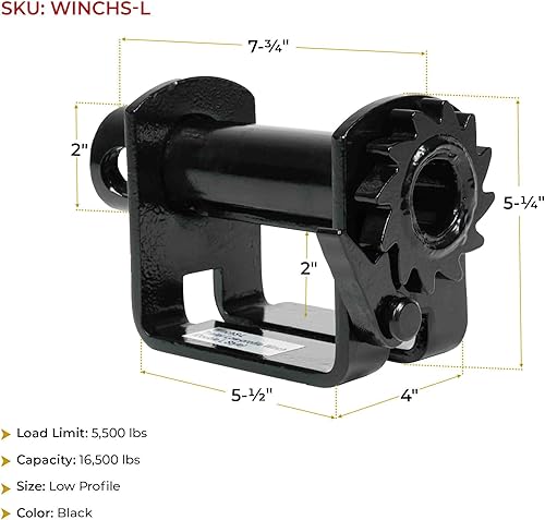 Vista 23 de Mytee Products (4 unidades) Double L Slider Solid Zinc recubierto de cabrestante WLL 5500 libras