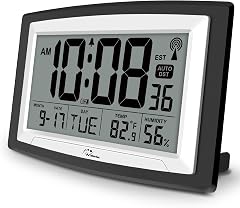 Wallar Ge Atomic Clock with Indoor Temperature and Humidity, 12 . 5 Inch Self Setting Digital Wall photo Wallar Ge Atomic Clock with Indoor Temperature and Humidity, 12 . 5 Inch Self Setting Digital Wall