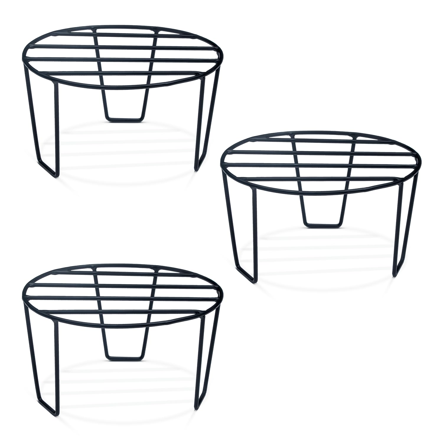 BonKaso Premium Round Anti-Rust Metal Plant Stand Set (Pack of 3) - Stylish Black Stands for Indoor, Outdoor, and Balcony Use (B0CQLZGYNP) Amazon Price History, Amazon Price Tracker