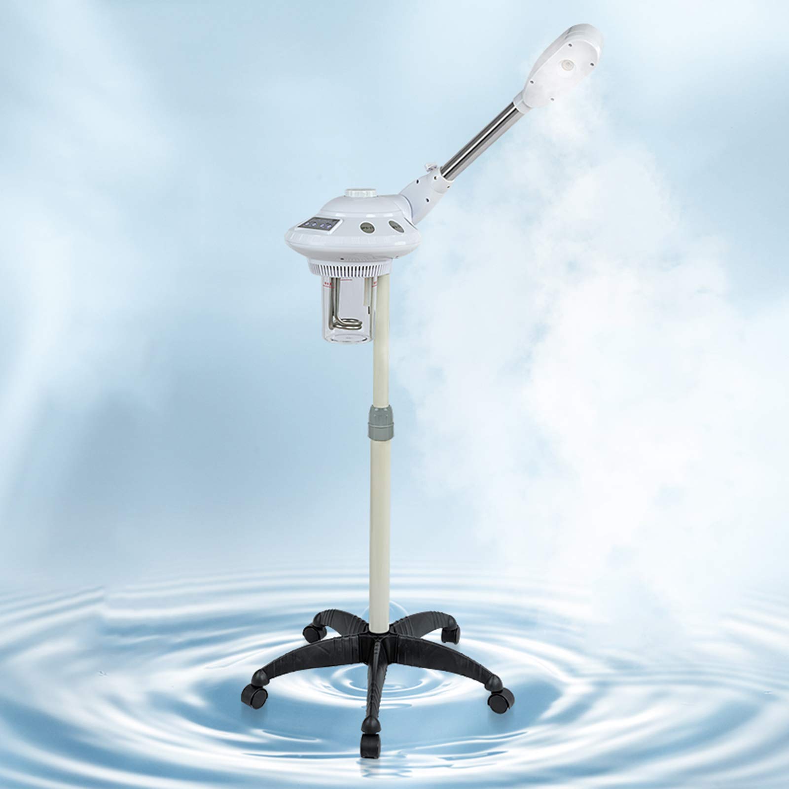 Gesichtsdampfer Dampfgerät Gesichtssauna, Luftbefeuchter Ozon Bedampfer, Höhe Einstellbar, Multifunktions-Spa Luftbefeuchter Beauty Facial Clean Skin Care Tool, für Salon/Zuhause/Kosmetikstudio