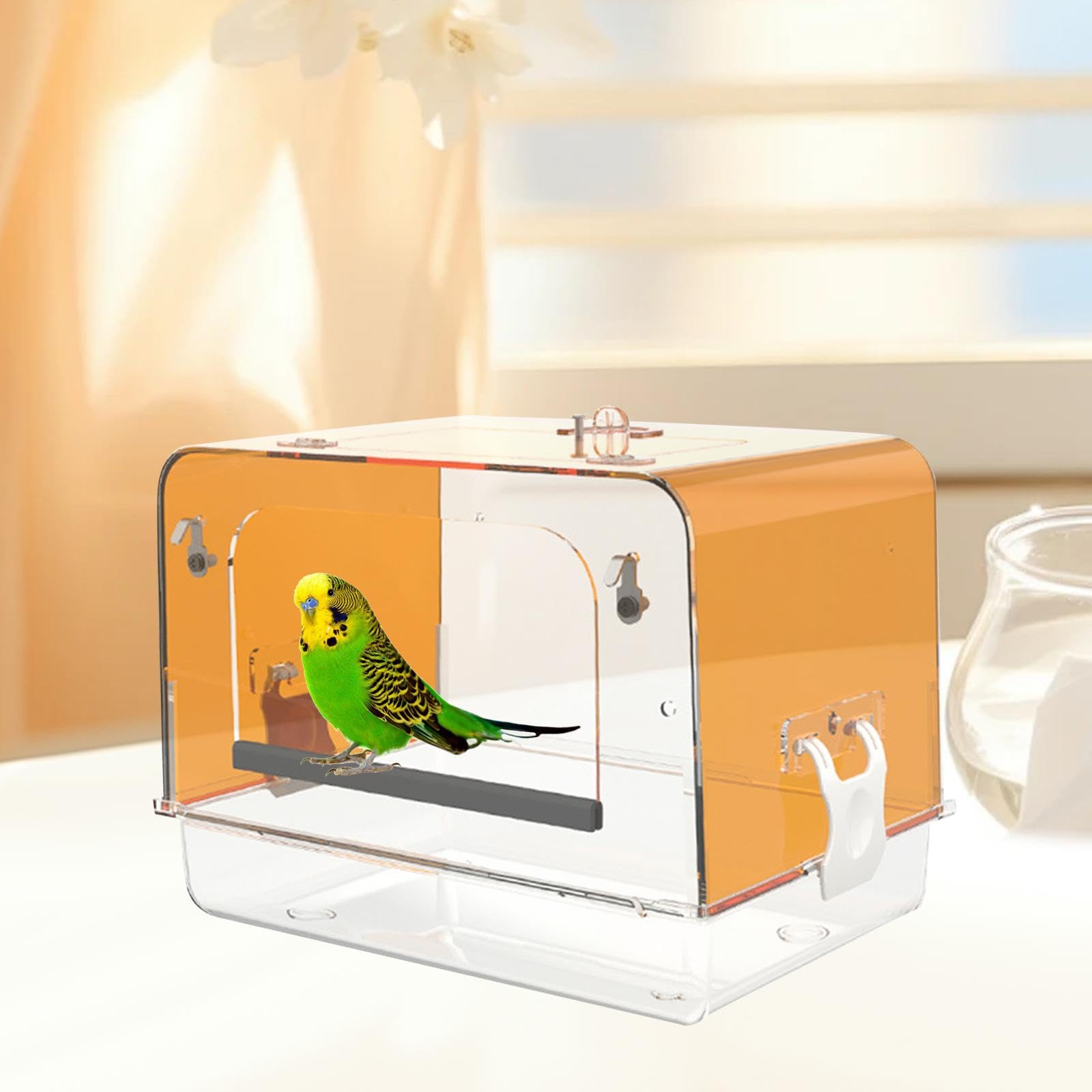 Baignoire Spa pour Oiseaux pour à Plumes, Orange