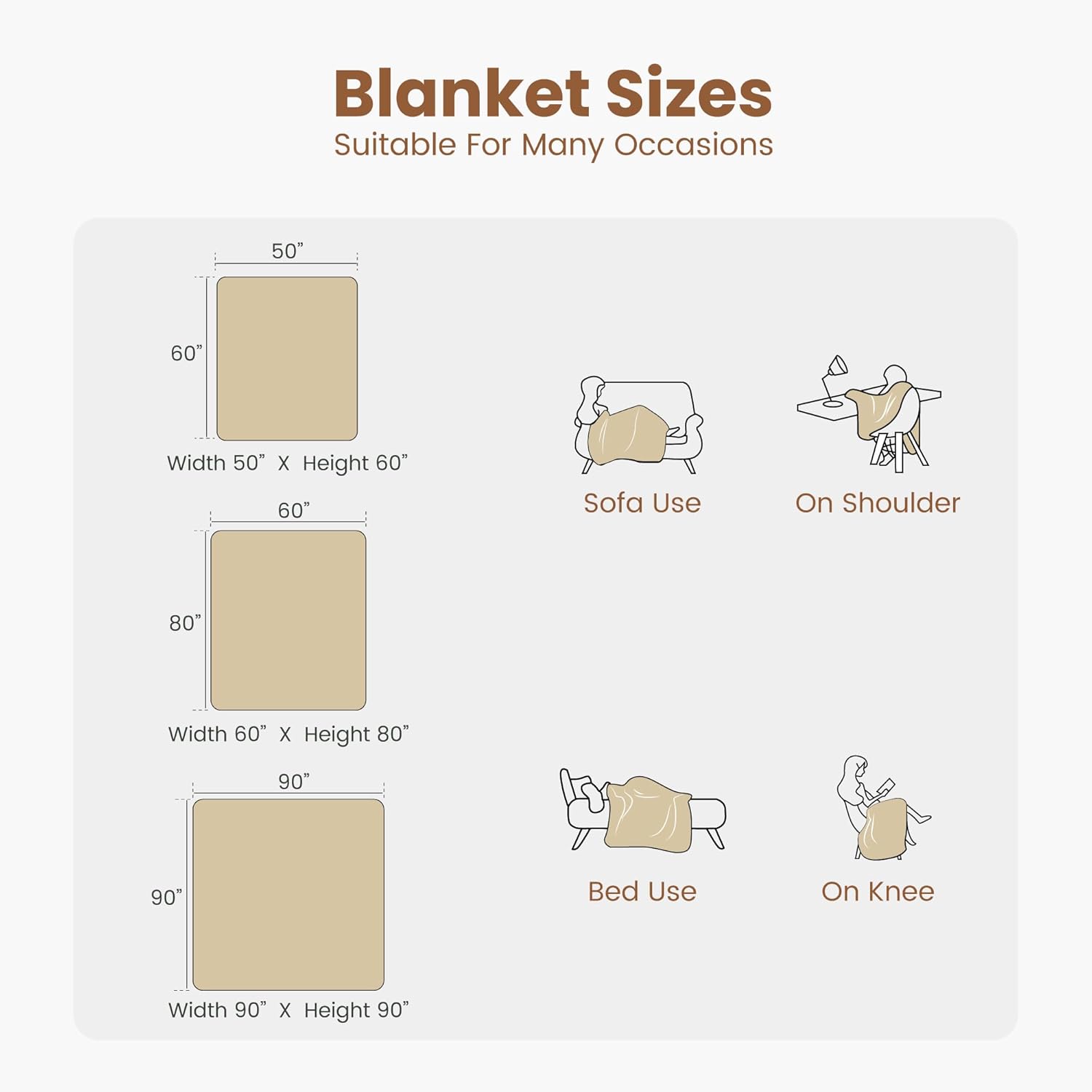 Sophia & William Valentine Day Cream White Faux Rabbit Fur Throw Blanket, Micro Mink Dual-Sided Cozy Soft Blankets, Plush Fuzzy Fluffy Blanket for Couch Bed Sofa, Machine Washable, Twin(60" x 80") - Image 2