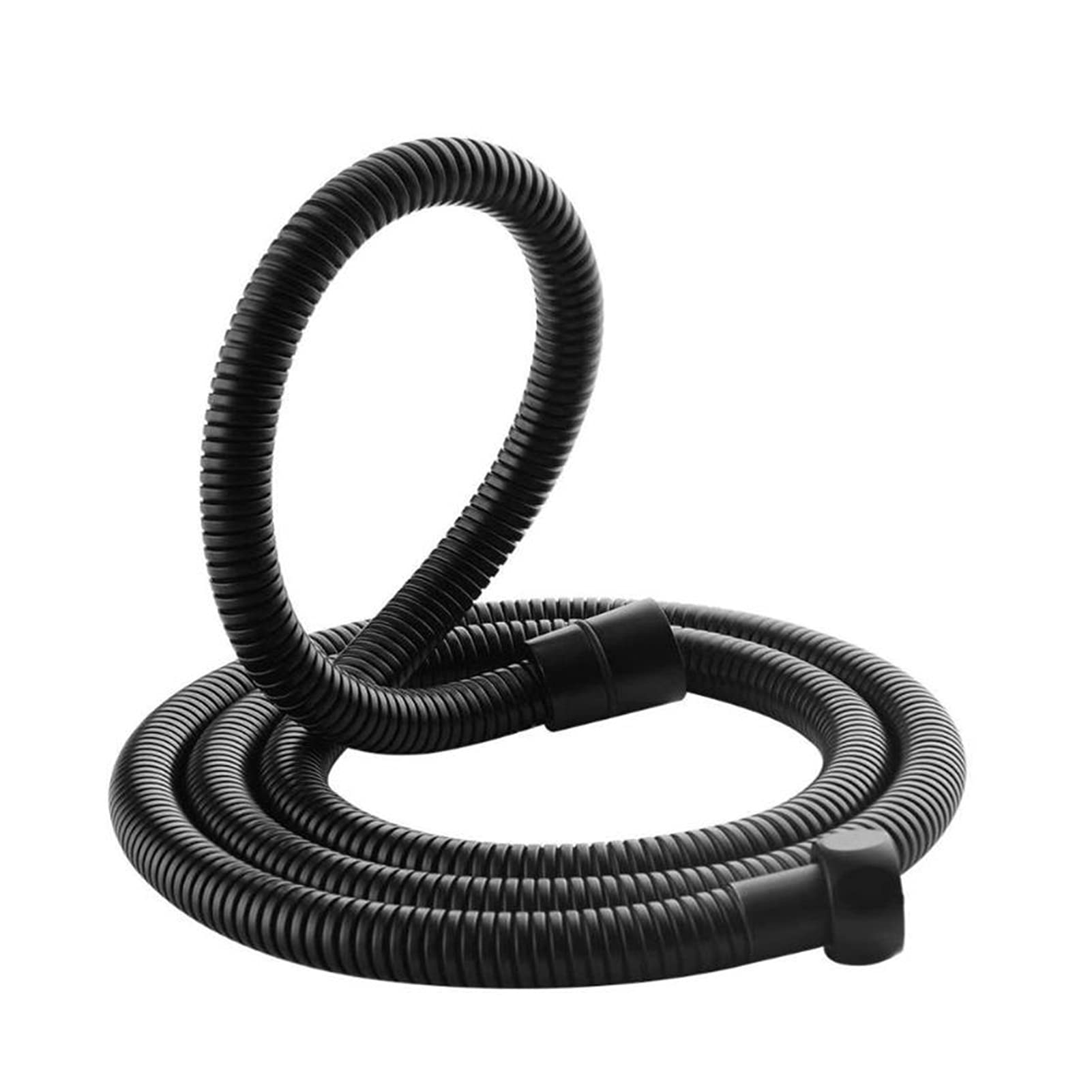 yaoqijie Opaco Nero 1,5 m 2m Tubo Doccia Tubo Flessibile Morbido Tubo Doccia Comune Bagno Flessibile Tubo dell'Acqua dell'Acciaio Inossidabile Lasting (Length : 200cm, Specification : DN15)