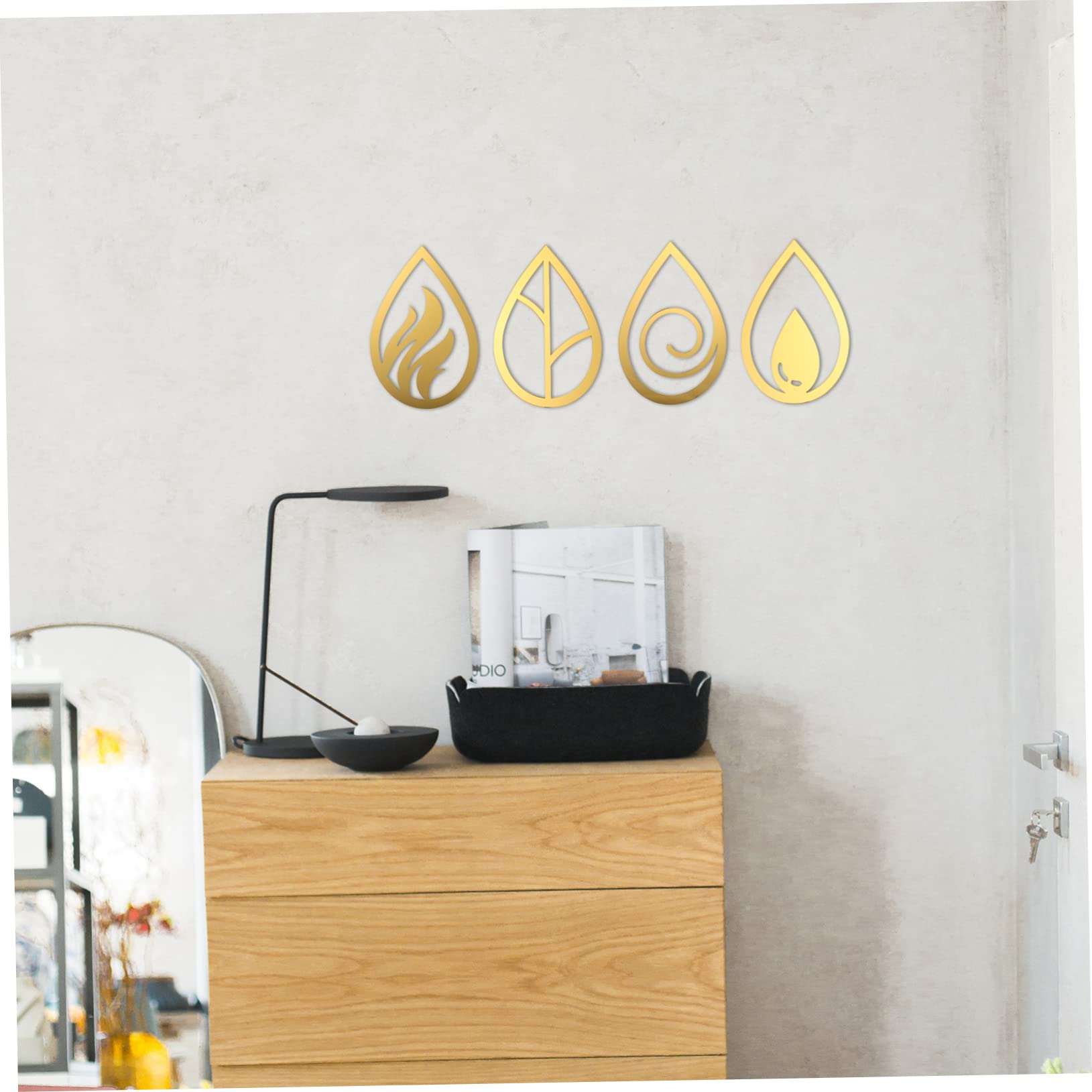 DECHOUS 16pezzi Adesivi Murali Decorativi Acrilico Forma Di Goccia Per Decorazione Interni Perfetti Per Soggiorno e Camera Da Letto Su Superfici Lisce