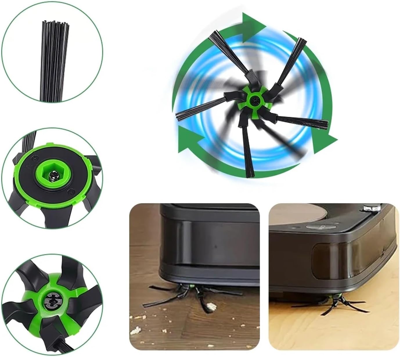 2/4/6/8/10/12/16/20pcs Side Brush Spare Parts For IRobot Roomba S9 9150 + Plus 9550 Robot Vacuum Cleaner For Household Cleaning Accessories(4pc)