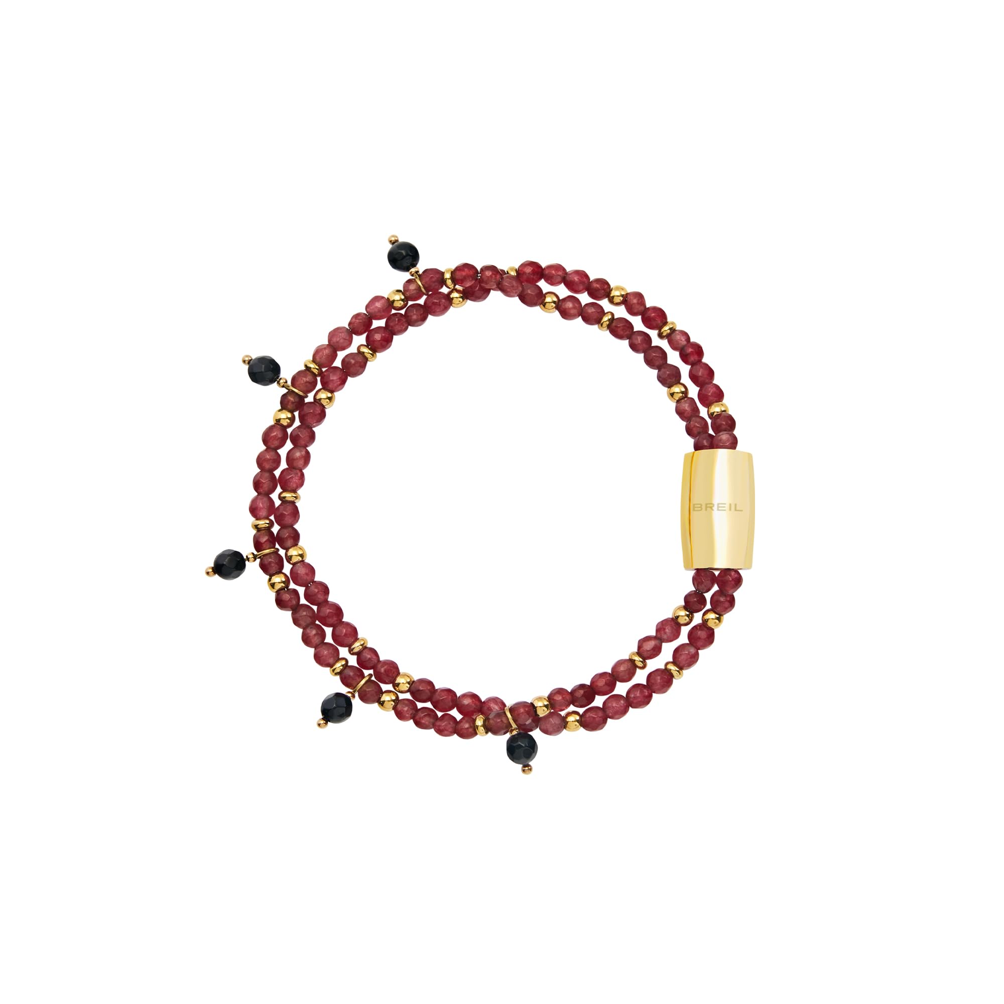 Breil, Collezione Magnetica System, Bracciale Donna a Due Catene con Pietre Naturali, Chiusura con Magnete, Compatibile con Tutti gli Elementi Magnetica System, Idea Regalo Donna