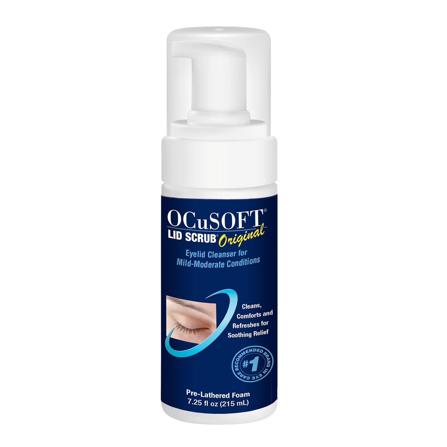 OCuSOFT Lid Scrub Original Foaming Eyelid Cleanser – Mild Instant Foaming Eyelid & Eyelash Cleanser – Daily Eyelid Wash to Remove Oil, Dust, Pollen & Eye Makeup – 7.25 fl oz OCuSOFT Lid Scrub Original Foaming Eyelid Cleanser – Mild Instant Foaming Eyelid & Eyelash Cleanser – Daily Eyelid Wash to Remove Oil, Dust, Pollen & Eye Makeup – 7.25 fl oz