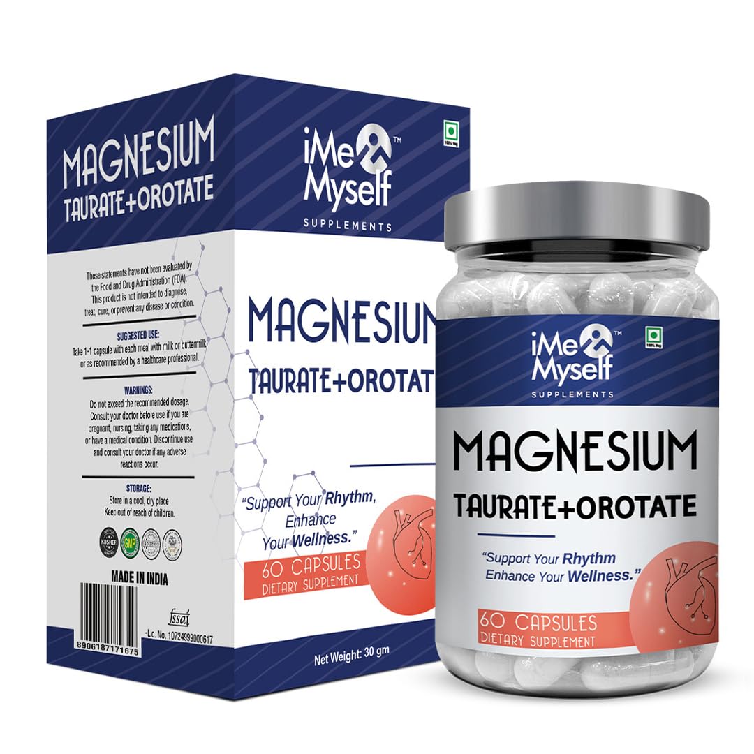 iMeMyself Magnesium Taurate & Orotate Capsules | 60 Veg Capsules