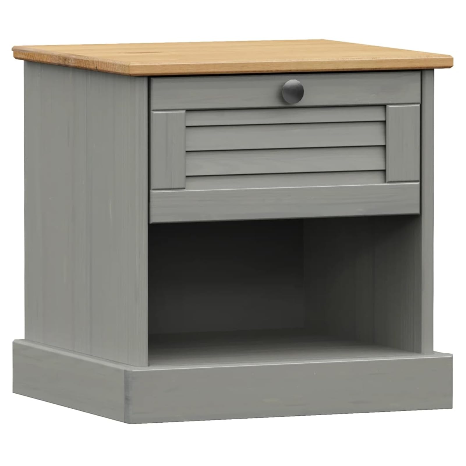 Homgoday Comodino, comodino, comodino, comodino, comodino, comodino, comodino, comodino, tavolino per camera da letto, letto, grigio, 42 x 35 x 40 cm, legno massello di pino # 8