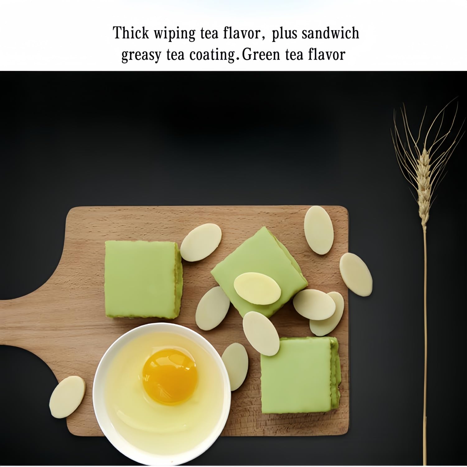 WSYLS-Chinesischer Matcha-Kuchen 500 g, fluffiger Grüntee-Kuchen, perfekt als Dessert oder Geschenk, gesunder Snack fürs Büro, die Schule oder die Teezeit