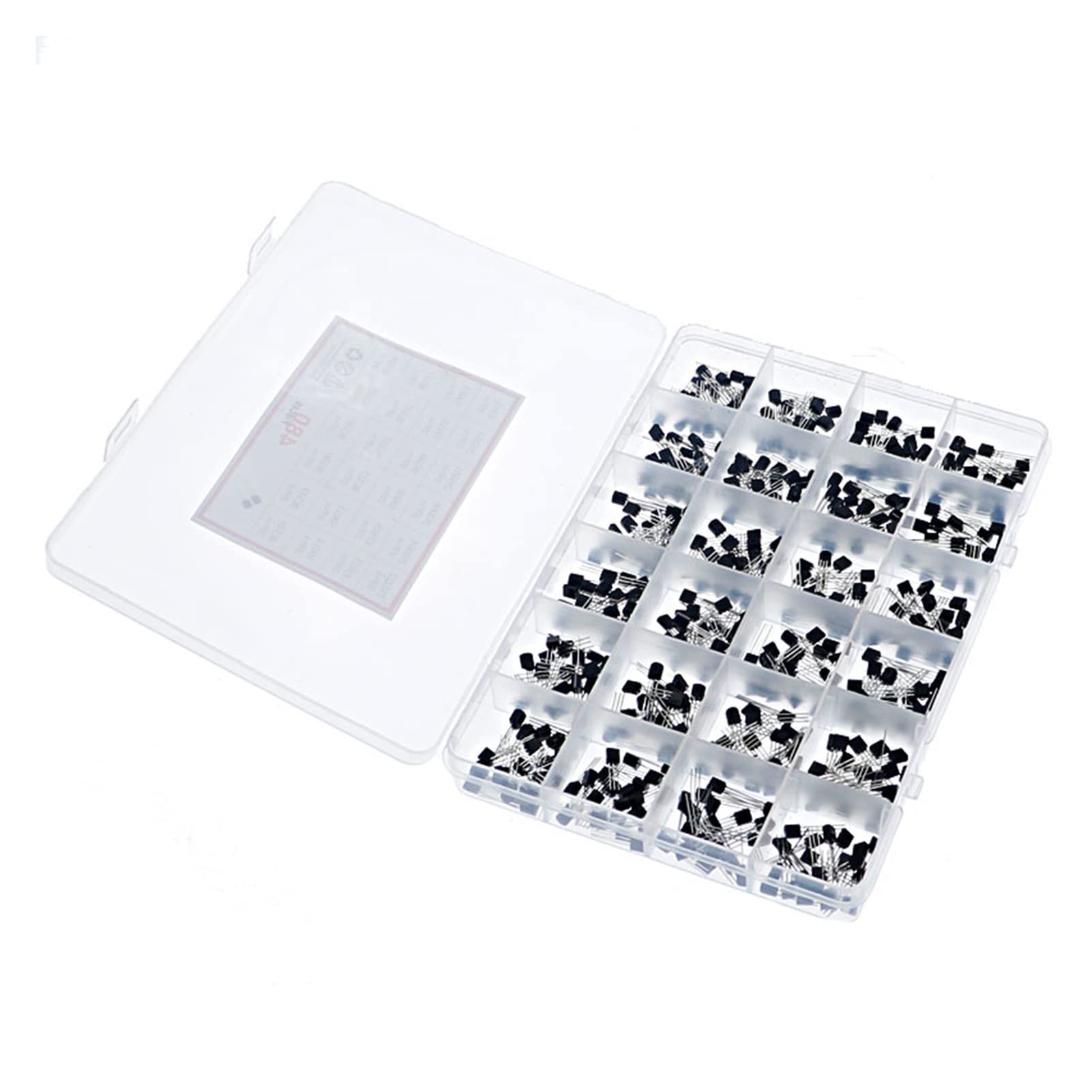 Lin 480pcs 24 Tipi di silicio in Linea NPN/PNP. Transistor Assortment Kit Pack 2N2222 Componenti e Forniture Componenti Attivi Going