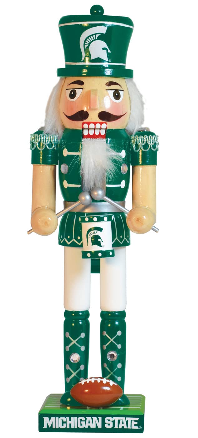 MasterPieces Game Day - NCAA Michigan State Spartans - Team Painted Wood Nutcracker