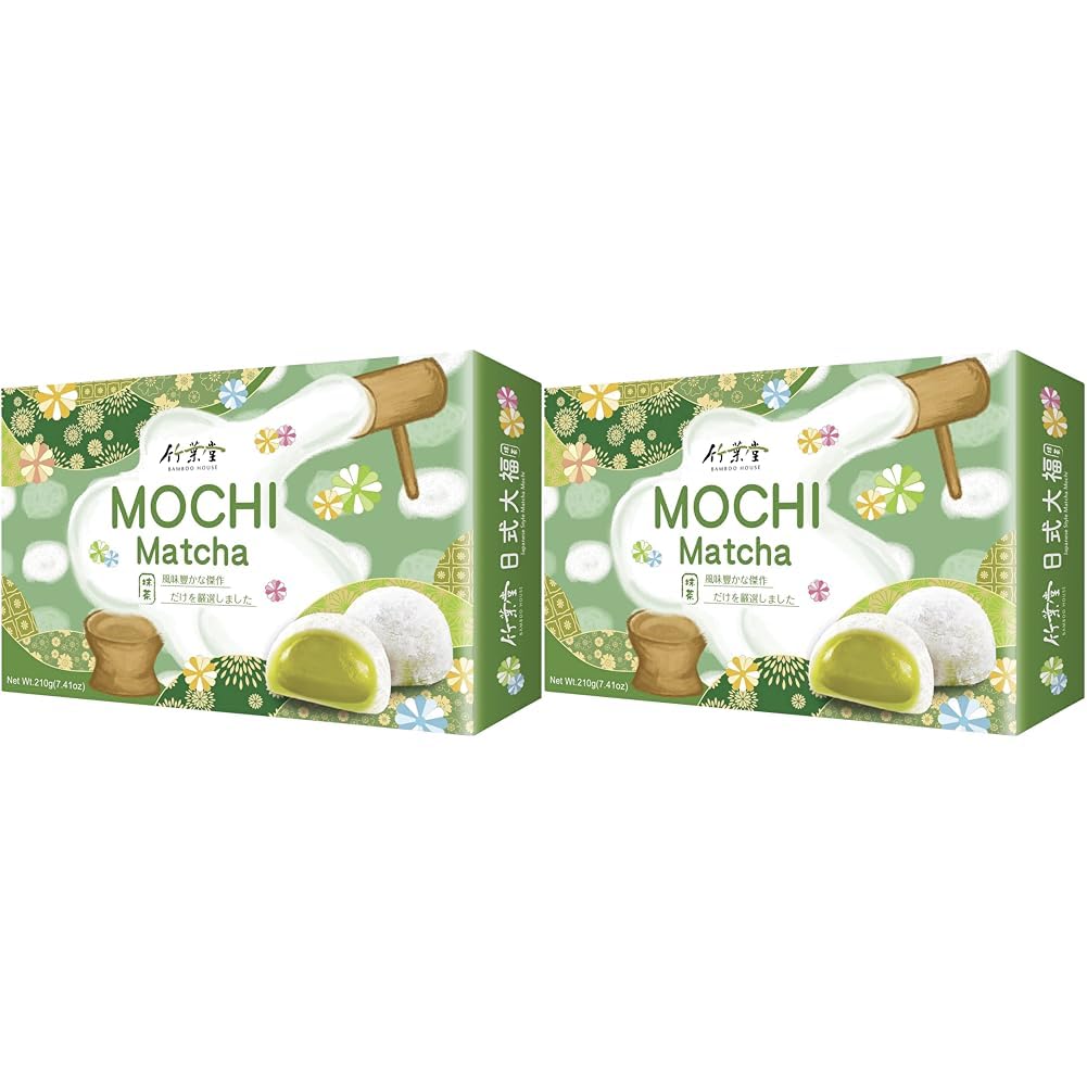 BAMBOO HOUSE Mochi, Matcha, 210 g (Packung mit 2)
