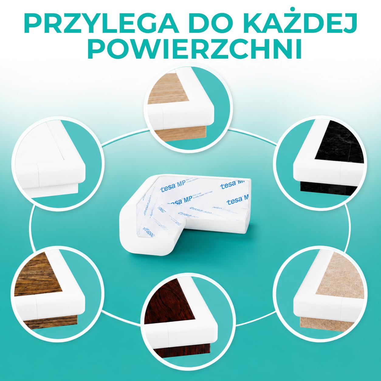 SafeMate Piankowe Osłony na Narożniki dla Niemowląt – 6m Ochraniacz na Krawędzie Stołu & 10x Samoprzylepne Osłony na Narożniki – Zabezpieczenie dla Dzieci, Stołów i Parapetów, Czarny matowy