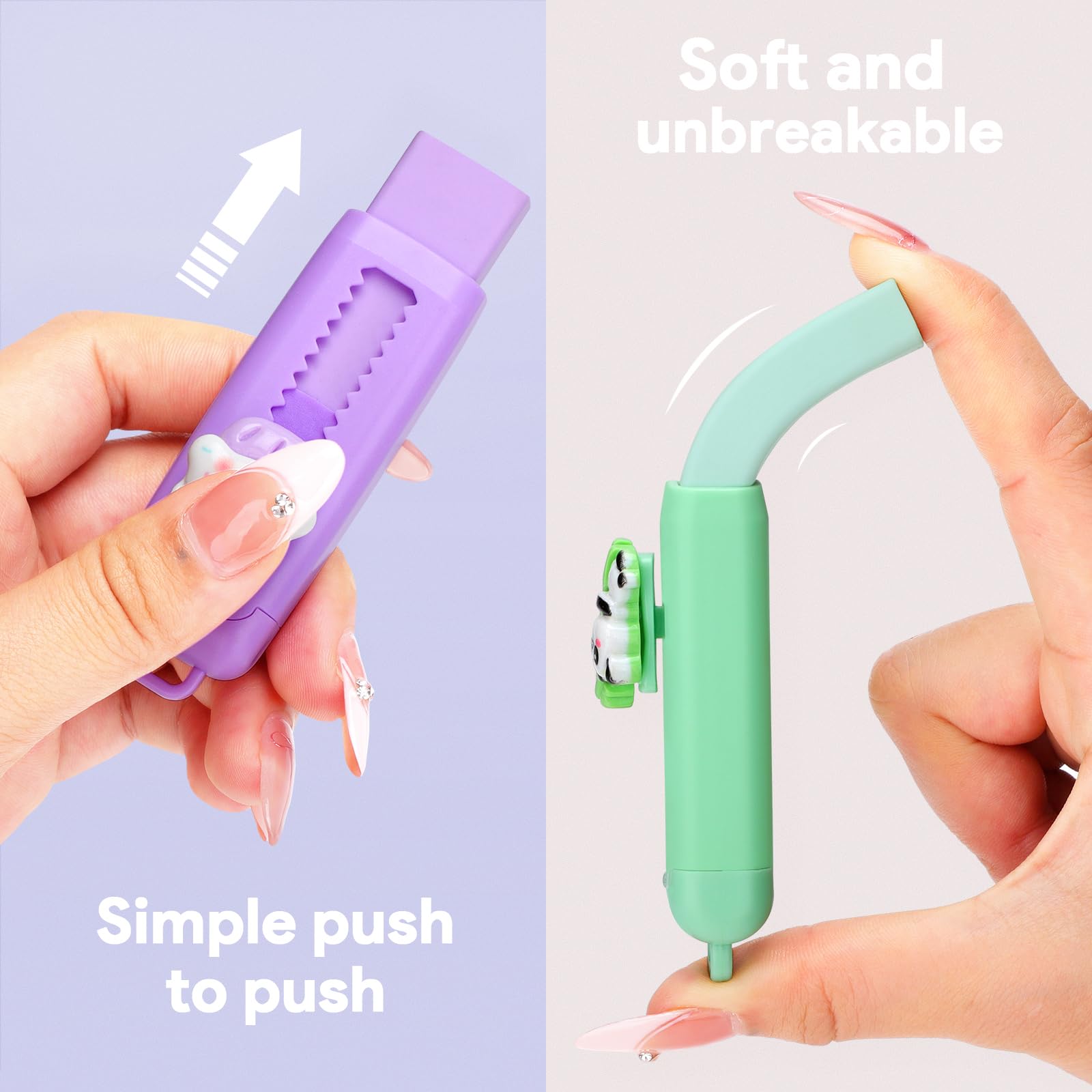 2 Gomme Per Cancellare Colorate A Rossetto SUPERTOOL - Atossiche Ed Ecologiche Per Bambini E Ufficio