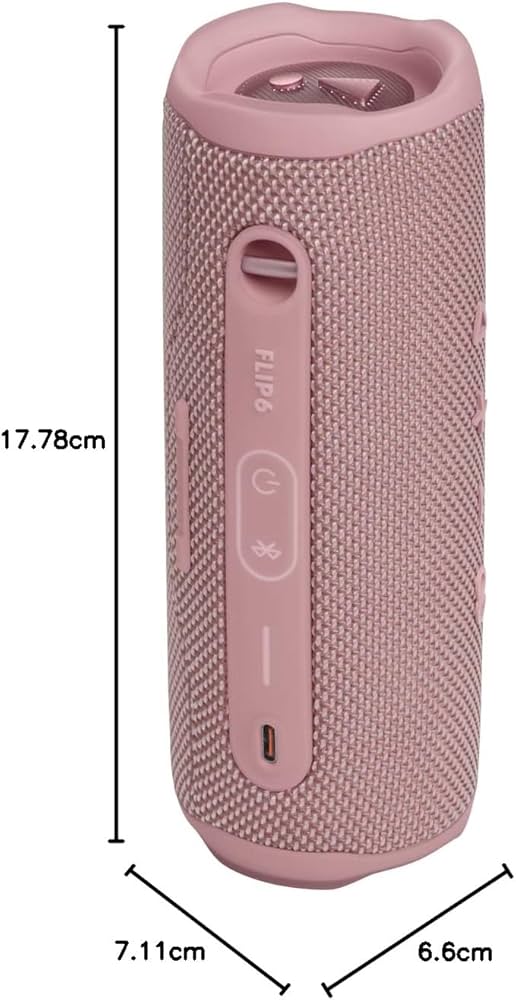 JBL Flip 6, Pink - Waterproof, Portable & Durable Bluetooth