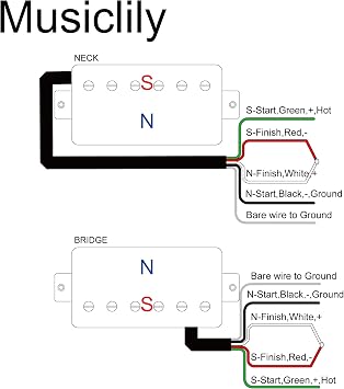 Musiclily Pro LP-CMHA Alnico 5 Humbucker Neck Bridge Pickups Set Black