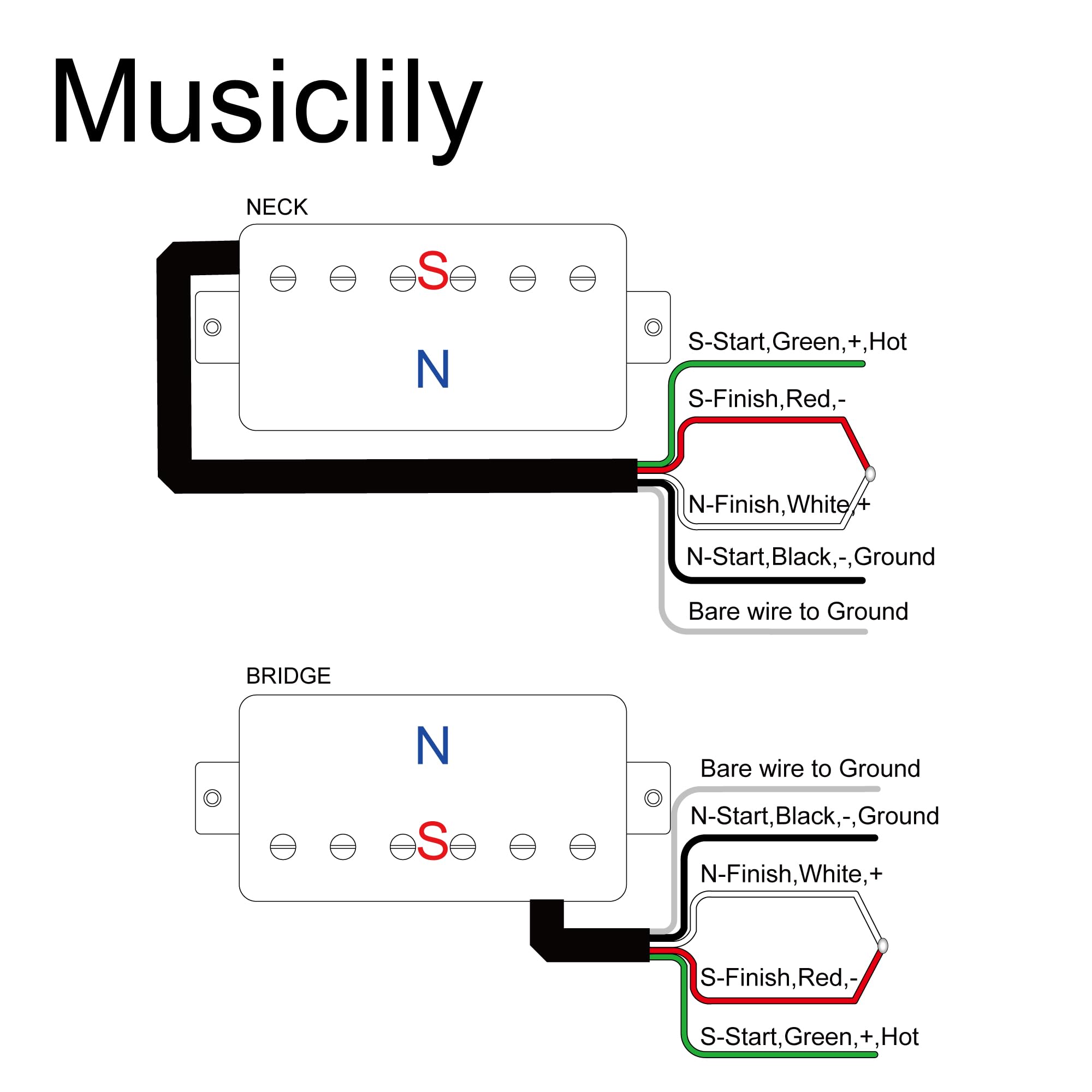 Musiclily Pro Set Pickup Humbucker Alnico 5 Per Les Paul/SG - Cromato, 7.8K/8.8K, Suono Caldo E Sustain Eccezionale - Foto 12